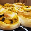 かぼちゃレーズンロールパン焼きました☆
