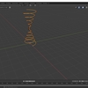 Blender2.8でAdd Curve Extra Objectsアドオンを使って螺旋形状のカーブオブジェクトを作成する