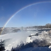 真冬のナイアガラの滝は絶景！雪と虹と滝のコラボレーション🌈❄️