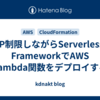 IP制限しながらServerless FrameworkでAWS Lambda関数をデプロイする