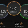 今日も早朝ジョグ。坂ダッシュと言うか起伏走と言うか😳　14km