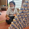 ヨーグルトカップ積み積み遊び❣️