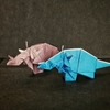 おりがみ：スティラコサウルス(Origami : Styracosaurus)