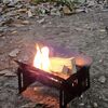 【キャンプ】BE-PAL付録のV型焚き火台の火入れ