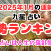 2025年1月 九星の運勢ランキング