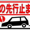 駐車場プレートサイン「この先行き止まり」