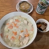 ゆるシチューパスタと仕込み味噌の撹拌