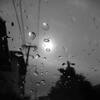 コンデジと車窓の雨