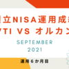 【積立NISA運用成績】VTI VS オルカン　VTIが圧勝だった！　運用6か月目　