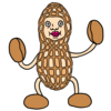 かわいいピーナッツ のイラスト