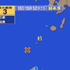 夜だるま地震情報／最大震度 3トカラ列島近海