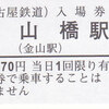 名古屋鉄道　　旧駅名称硬券入場券