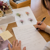 【みつば工房】作業紹介　お花の定期便レター作成