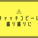 キャッチコピーは盛り盛りに