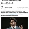カナダ連邦裁判所、「トルドー首相のトラック運転手に対する弾圧は違憲」