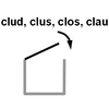 62 clude, clus, clos, clau 「閉じる、囲う」 (L.claudere)