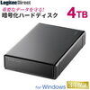 ロジテック ハードウェア暗号化セキュリティ機能（ASE256bit）搭載 WD Red採用 外付けハードディスク HDD 4TB 3.5インチ USB3.1(Gen1) / USB3.0 国産 省エネ静音 【LHD-EN40U3BSR】 1…