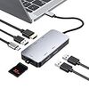 USB C ハブ USB Type C ハブ 7in1 変換 USB3.0 ハブ PD対応 急速充電 4K HDMI出力 高速データ転送 TF/SDカードリーダー USB3.0ポート*3 USB C ドッキングステーション タイプC HDMI 変換 アダプタ USB C ハブ MacBook /MacBook Air/MacBook Pro/ Surface GO/ Chromebook/ Samsung Galaxy Tab Pro/ HP Spectre/ Huawei Matebookなどに対応 グ