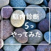 ５つの脳内診断の結果、妙に納得した話。