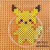 アイロンビーズ図案　ポケモン　ピカチュウ