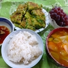 １６日の食事（ぶりの照り焼きなど）と花（ハスなど）と出来事