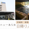 東鳴子温泉【ホテルニューあらお】日帰り入浴記「黒湯の雪見露天風呂」