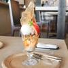 山梨・韮崎の「Parfait tokidoki」で白桃・白餡・白茶のパフェ、tokidoki BLEND 桃。