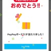 PayPayボーナス当たりました！