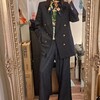 コーデ記録。デニム風スラックスはもともと紺ブレと合わせるように買った【2025/06/03 20°/18° 雨】