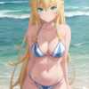 【Stable Diffusion】 AnyLoraCleanLinearMix_ClearVAE and LoRA to generate a swimsuit image of Frederica of Re-zero.