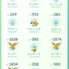 ポケモンGO サンダーディ 1時間しかなかったが5匹ゲット