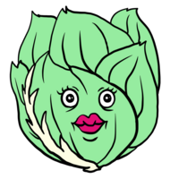 かわいいレタス のイラスト