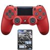 ワイヤレスコントローラー (DUALSHOCK 4) マグマ・レッド (CUH-ZCT2J11)  【Amazon.co.jp特典】アンサー FPSスティック「狙」 付