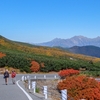 乗鞍2017、赤と黄色と穂高連峰、そして蒼空