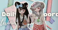 コーデ帳#11　MDD2人はいいぞ…ギンガムチェックロングスカートでさわやか双子コーデ
