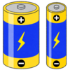 乾電池のフリーイラスト素材