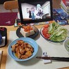 赤と緑の晩ごはん