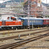 Train exhibition was held at Kyoto station