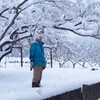 雪の一日。