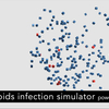 人工生命（Boid）群衆制御による接触感染シミュレート（Boids infection simulator  prototype -powerd by unity-）