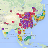 アジアの大気汚染状況：中国とマレーシアの空気