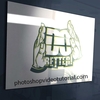 Download 3D Glass Window Logo Mockup