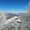 粉雪と青空