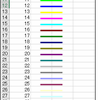 VBA SchemeColorプロパティ(ForeColor以下に指定する色の色見本を作成する）