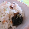 桜エビのご飯と、昆布佃煮