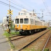 琴電瓦町近くに止まる車庫線では1070形1071-1072号が