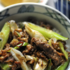 　軟白葱がキモだよ『牛肉のネギ味噌焼丼』