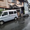 午後は雨が降り出しましたが、引越ゴミの片付けの