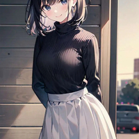 黒セーターのお姉さん