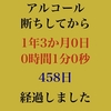 断酒一年三ヶ月達成